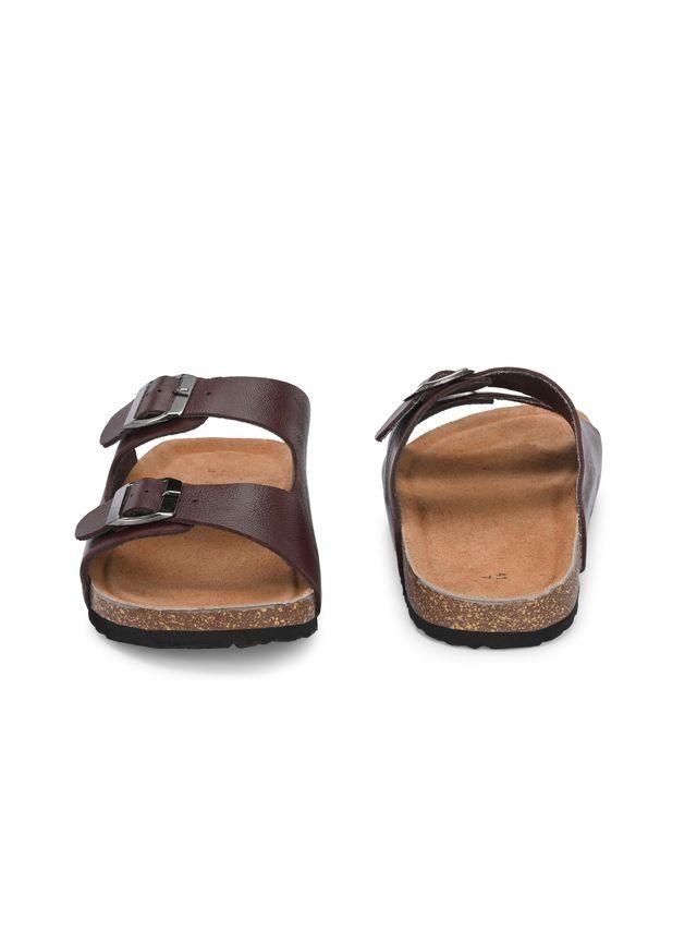 Mens Arizona Cherry Leather Slippers- Duocart